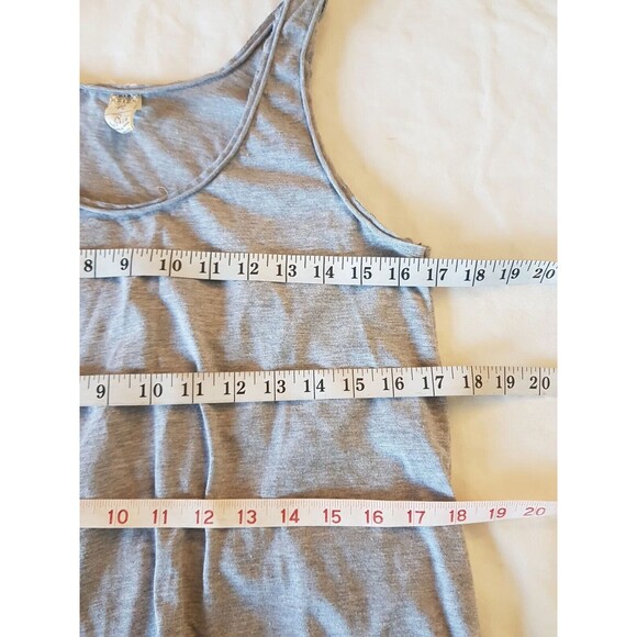Ropaje Womens Tank Top Sz Medium Heather Gray Rolled Neckline Cropped Minimalist - Picture 9 of 13